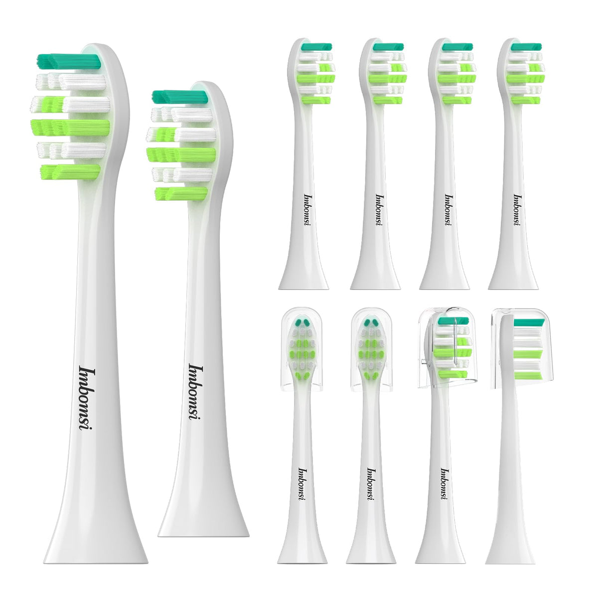 10-pack Philips Sonicare replacement brush heads in packaging
