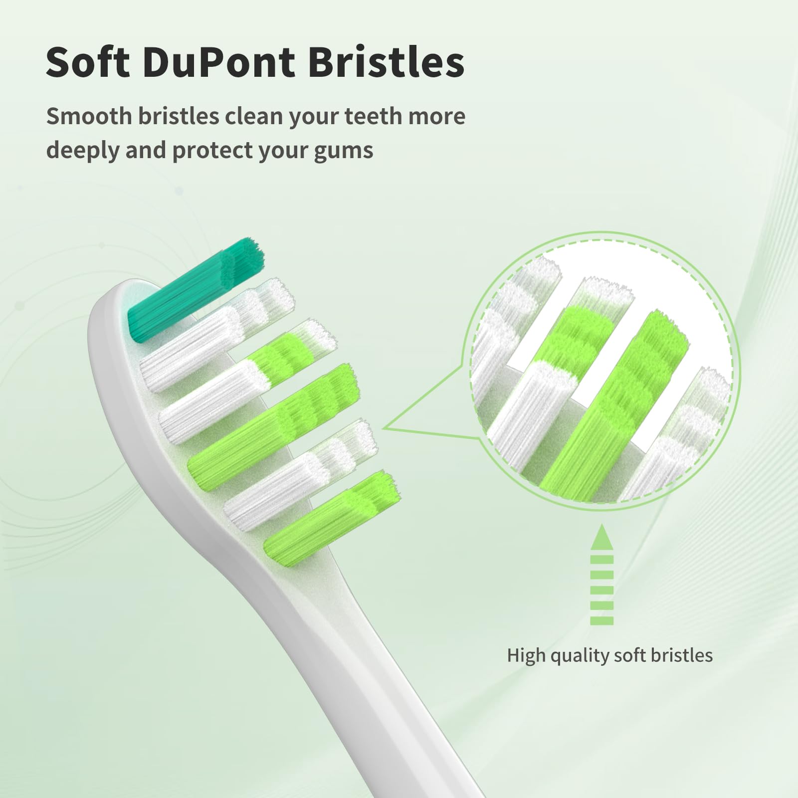 Green indicator bristles showing wear replacement cue