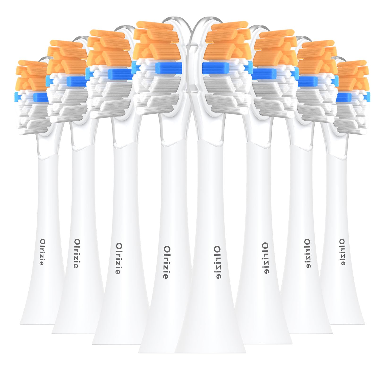 Eight-pack replacement toothbrush heads for Philips Sonicare