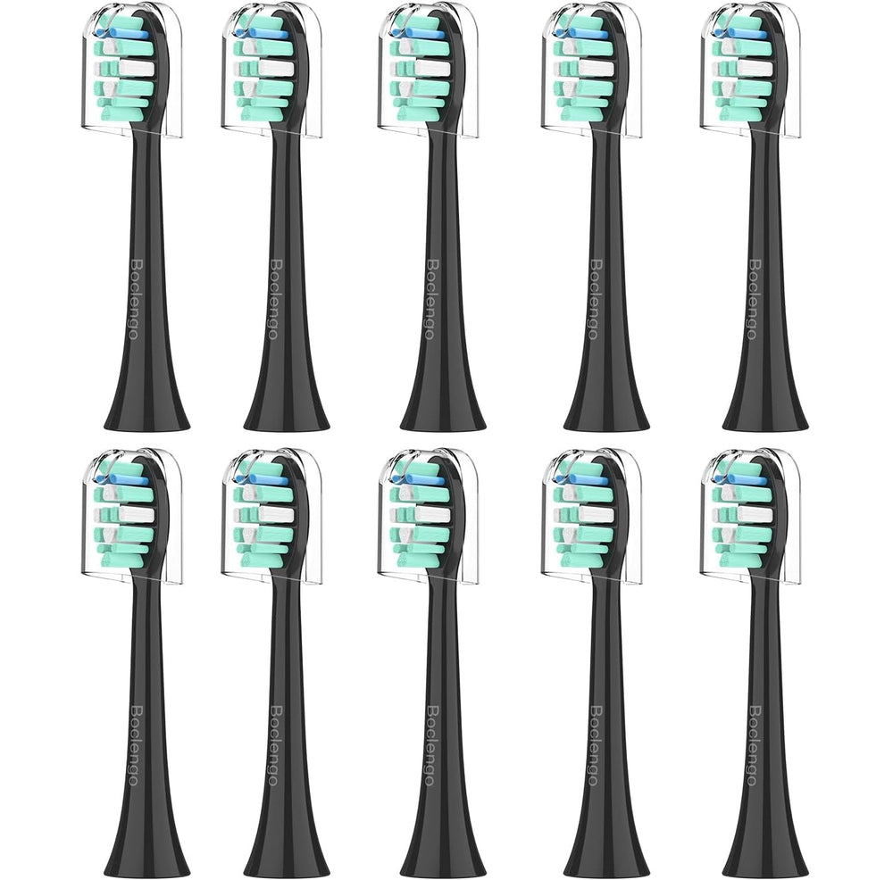 Black Philips Sonicare replacement toothbrush heads 10-pack