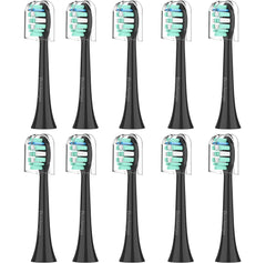 Black Philips Sonicare replacement toothbrush heads 10-pack