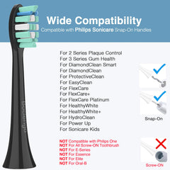 Sonicare compatible replacement heads for universal attach