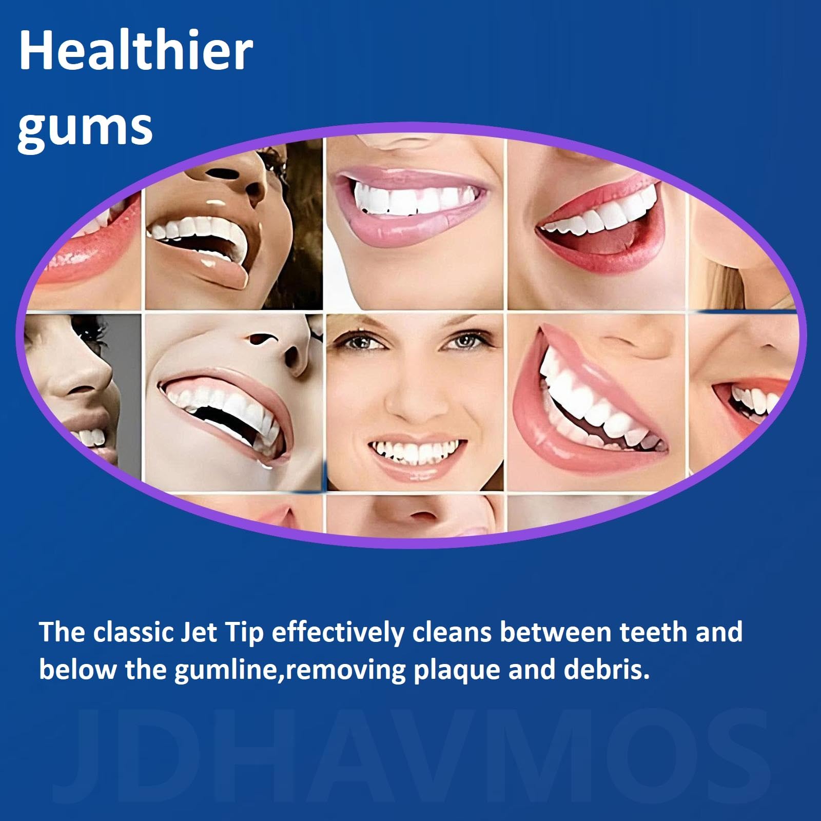 Waterpik compatible toothbrush head set showing compatibility