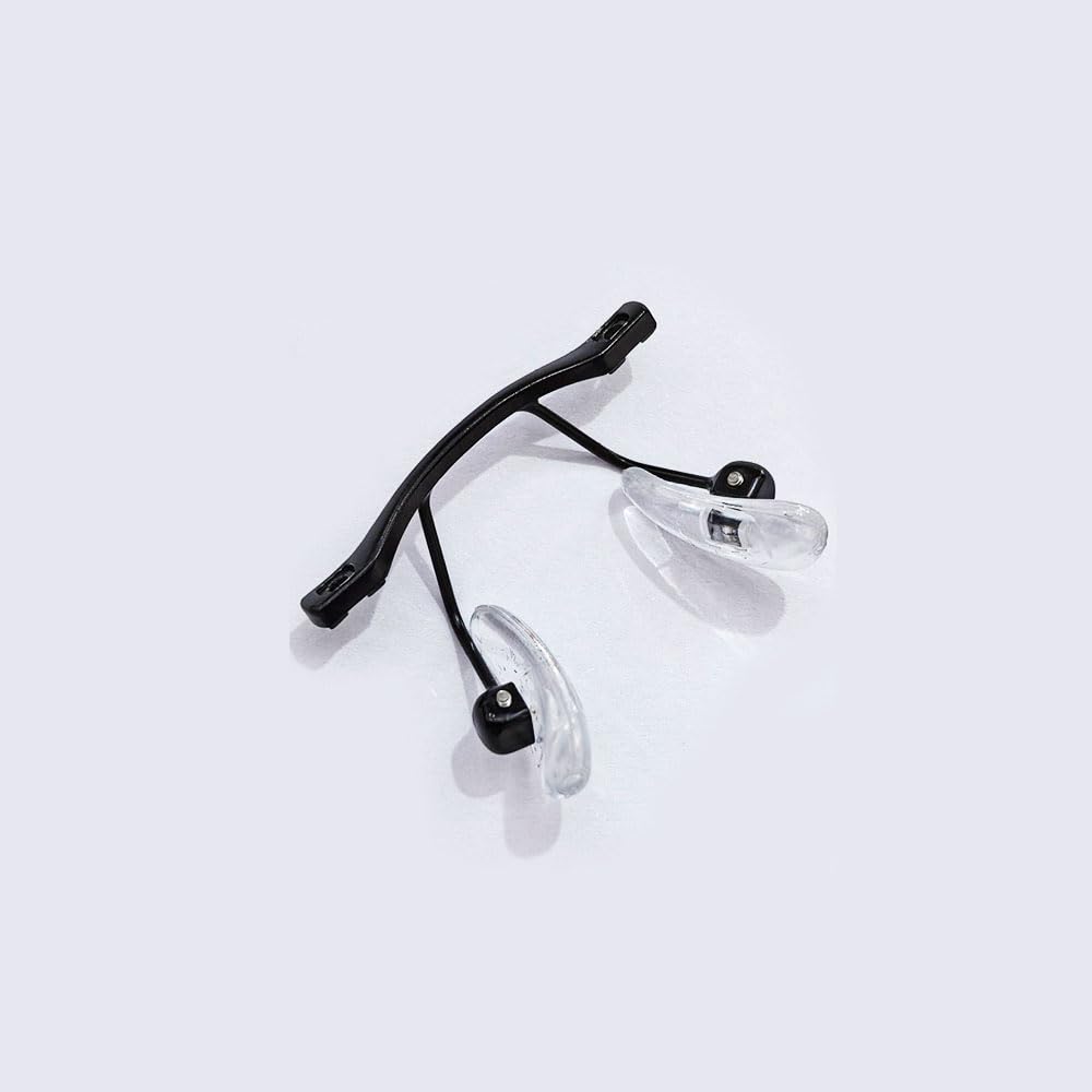 Replacement kit components for glasses: nose pad arms and screws