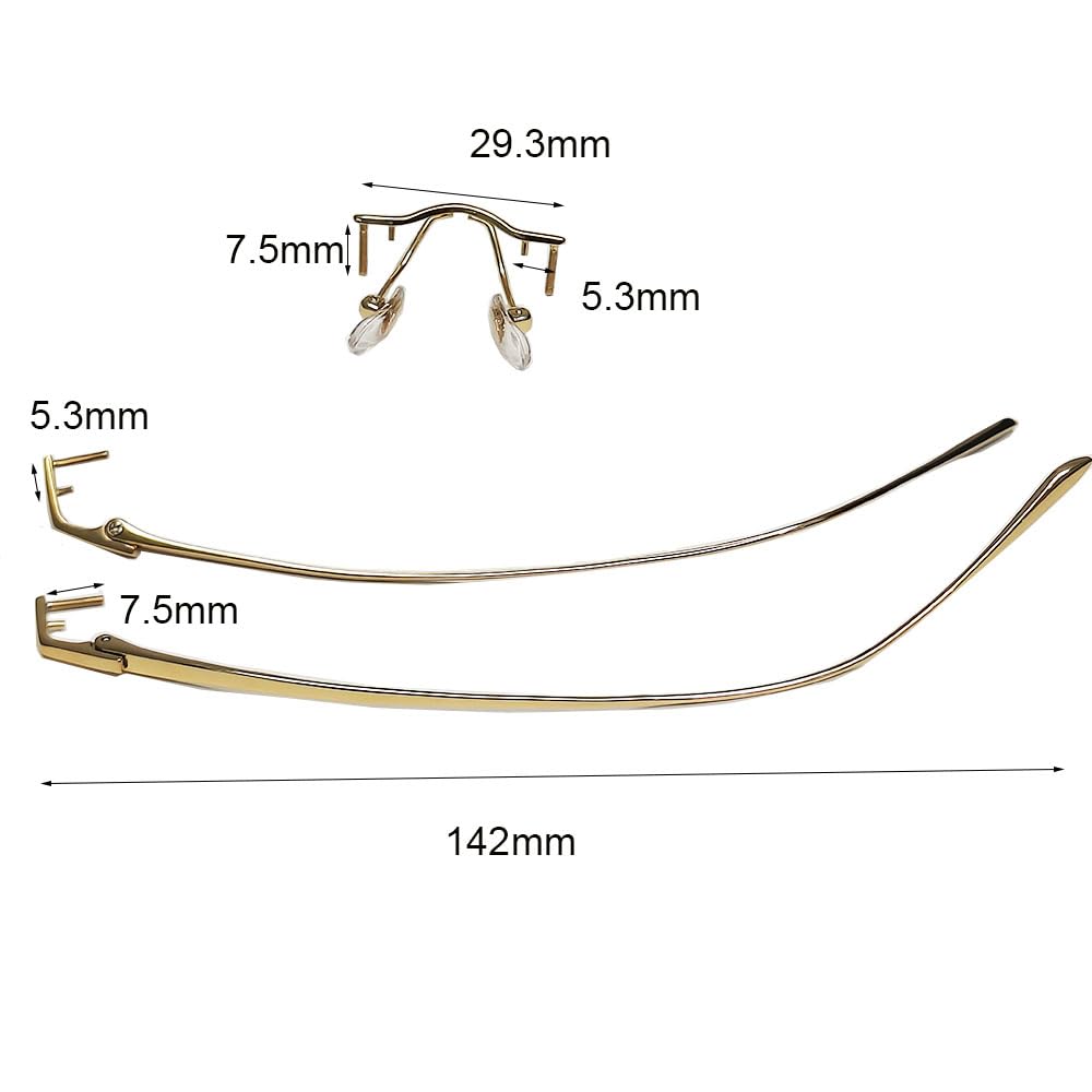 Replacement nose bridge for glasses