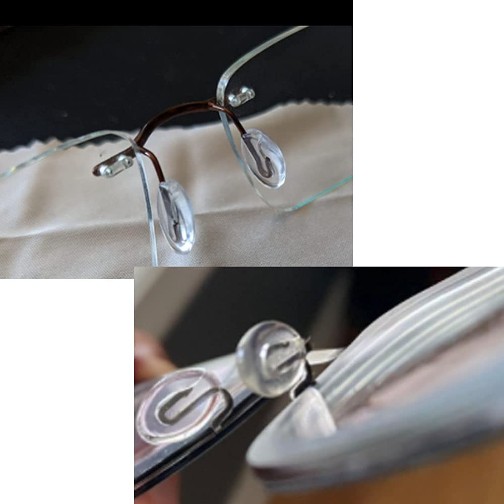 Soft plastic nose pads for comfort and anti-slip