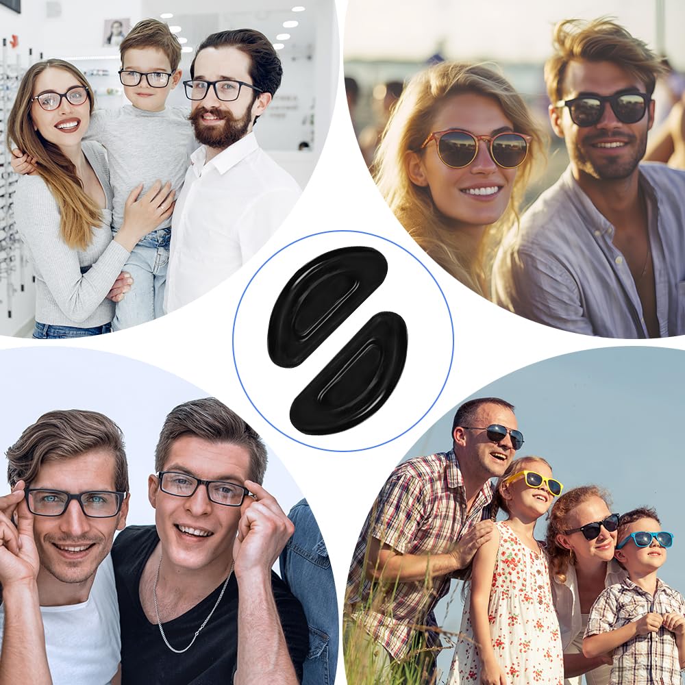 Replacement nose pads for eyeglasses and sunglasses