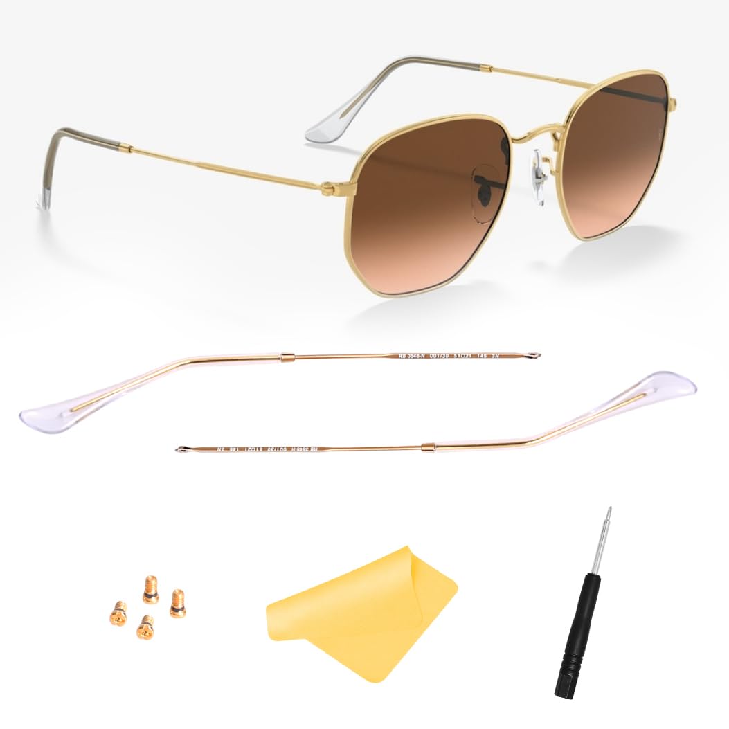 Replacement temple arms and tips kit for Ray-Ban RB3447 RB3547N RB3548N RB3647N sunglasses