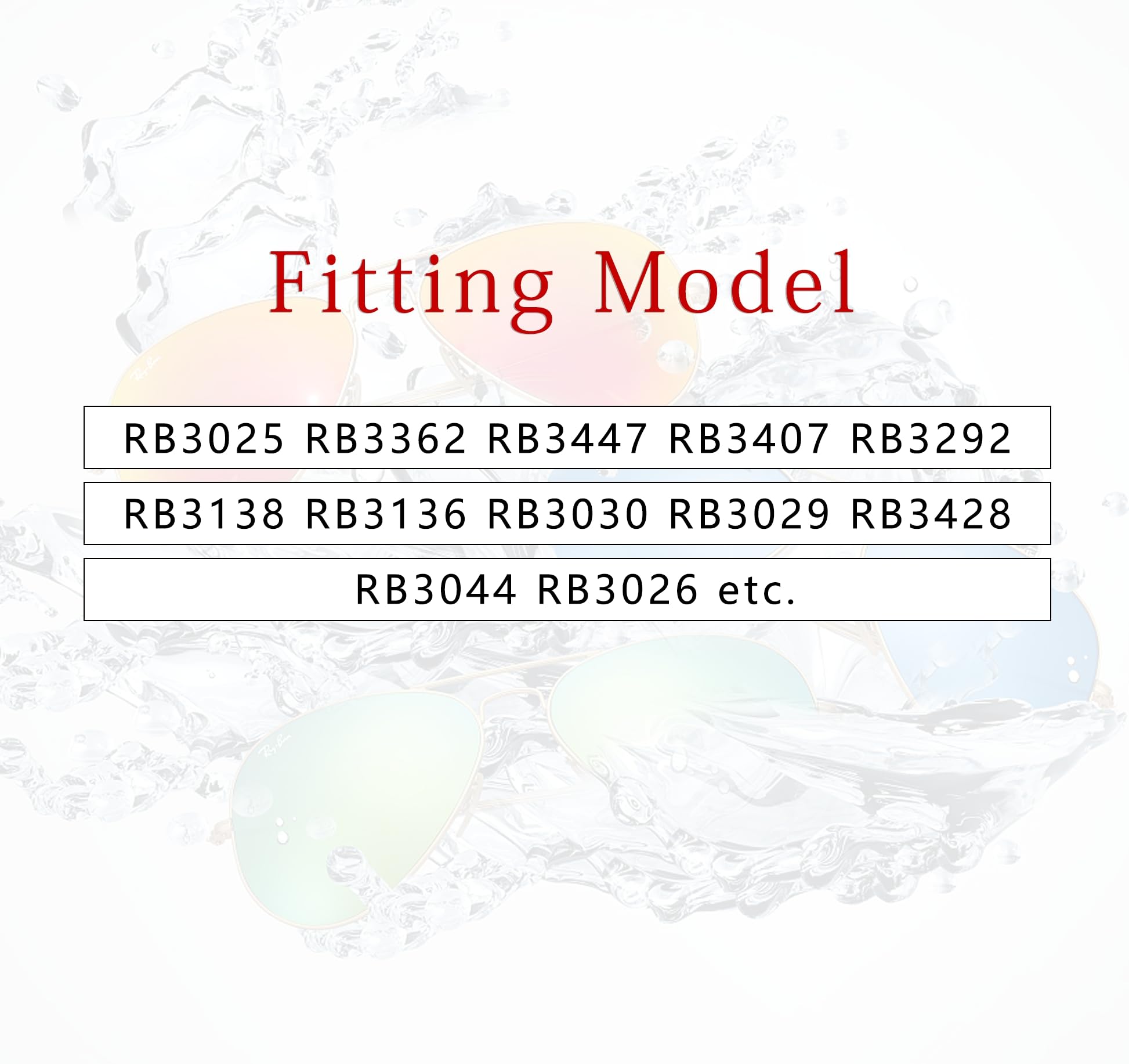 Temple tips compatible with Ray-Ban RB3025 and RB3026 models