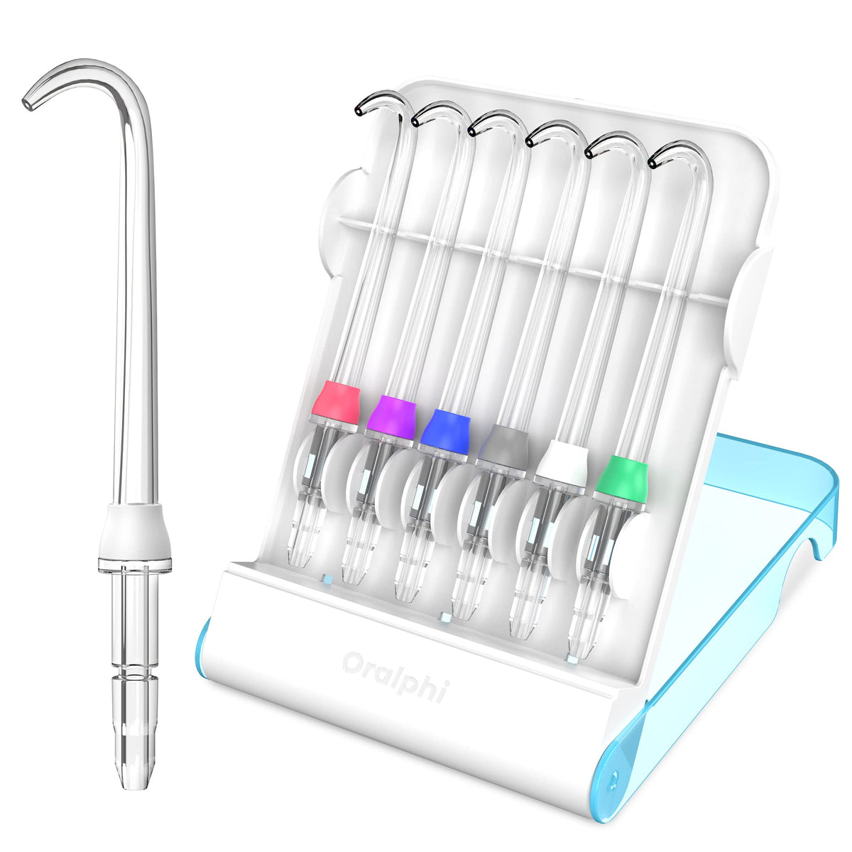 Tip storage case holding up to 6 Waterpik implant denture tips