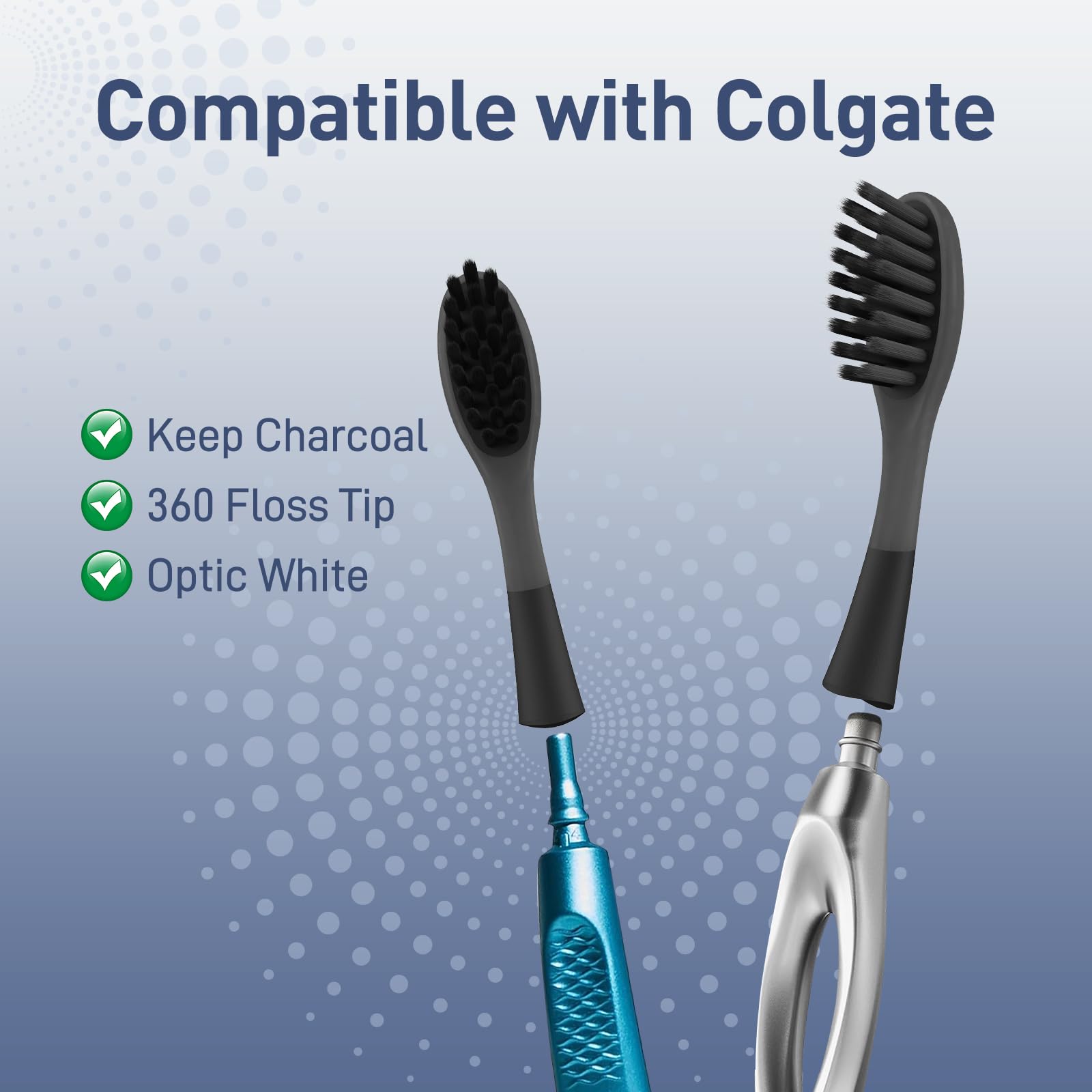 Diamond-shaped bristle pattern for gentle cleaning