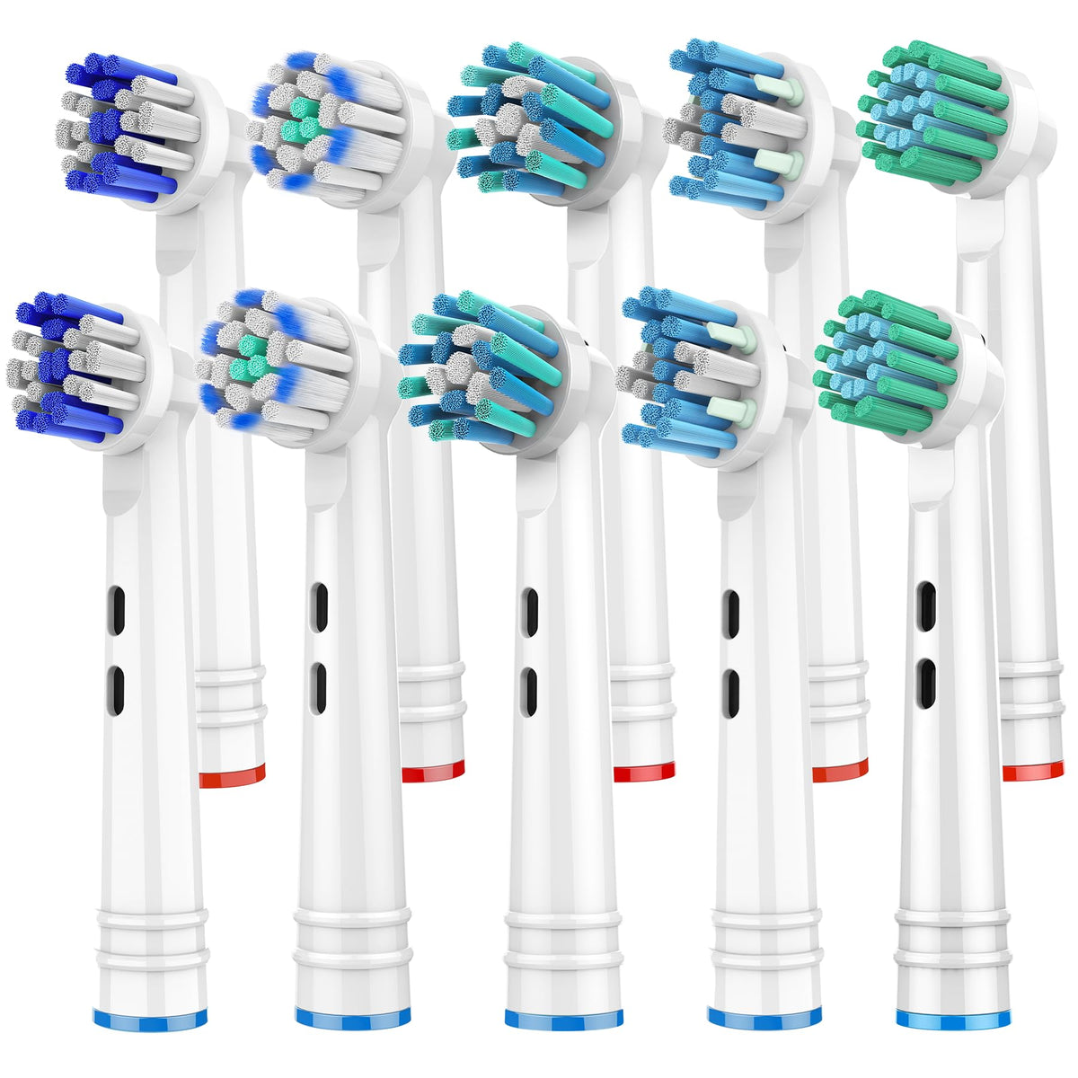 Replacement toothbrush heads set for Oral-B in Cross Action variety