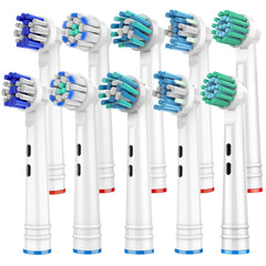 Replacement toothbrush heads set for Oral-B in Cross Action variety