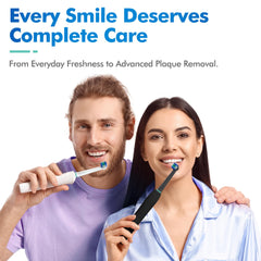 Round head design for tooth-by-tooth cleaning