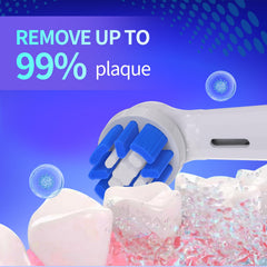 Easy snap-on replacement heads for Oral-B iO toothbrush