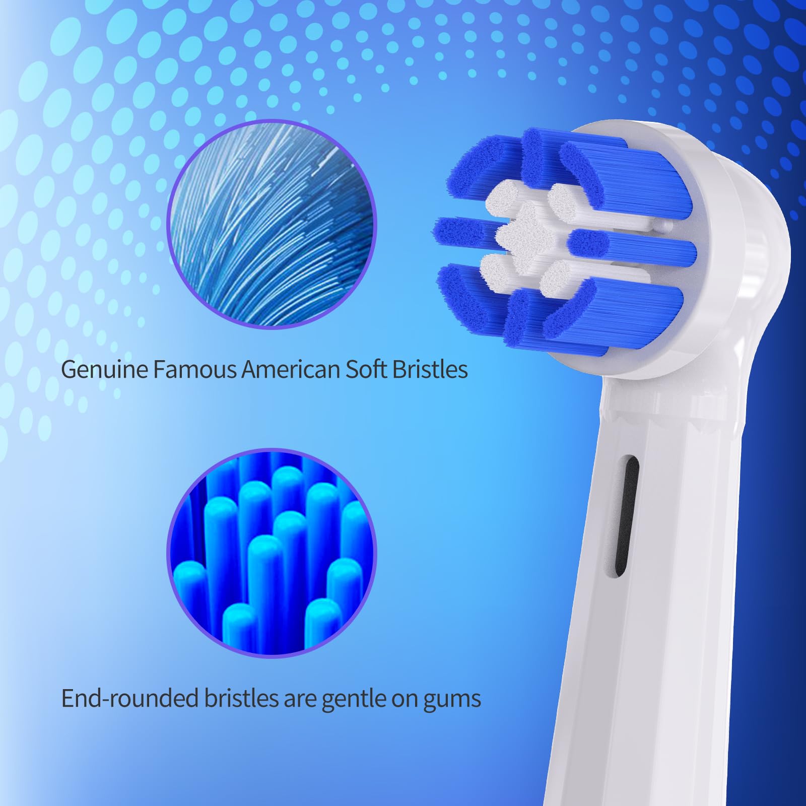 Durable white replacement heads for Oral-B iO series