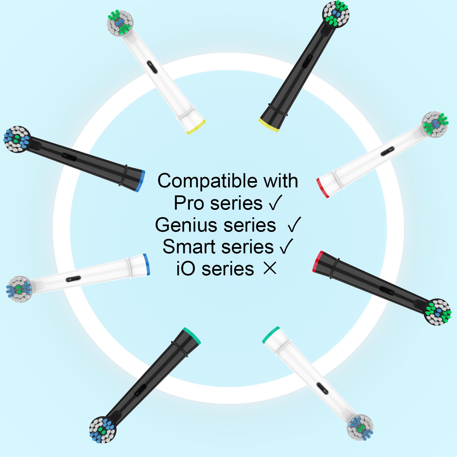 Close-up of replacement toothbrush head bristles