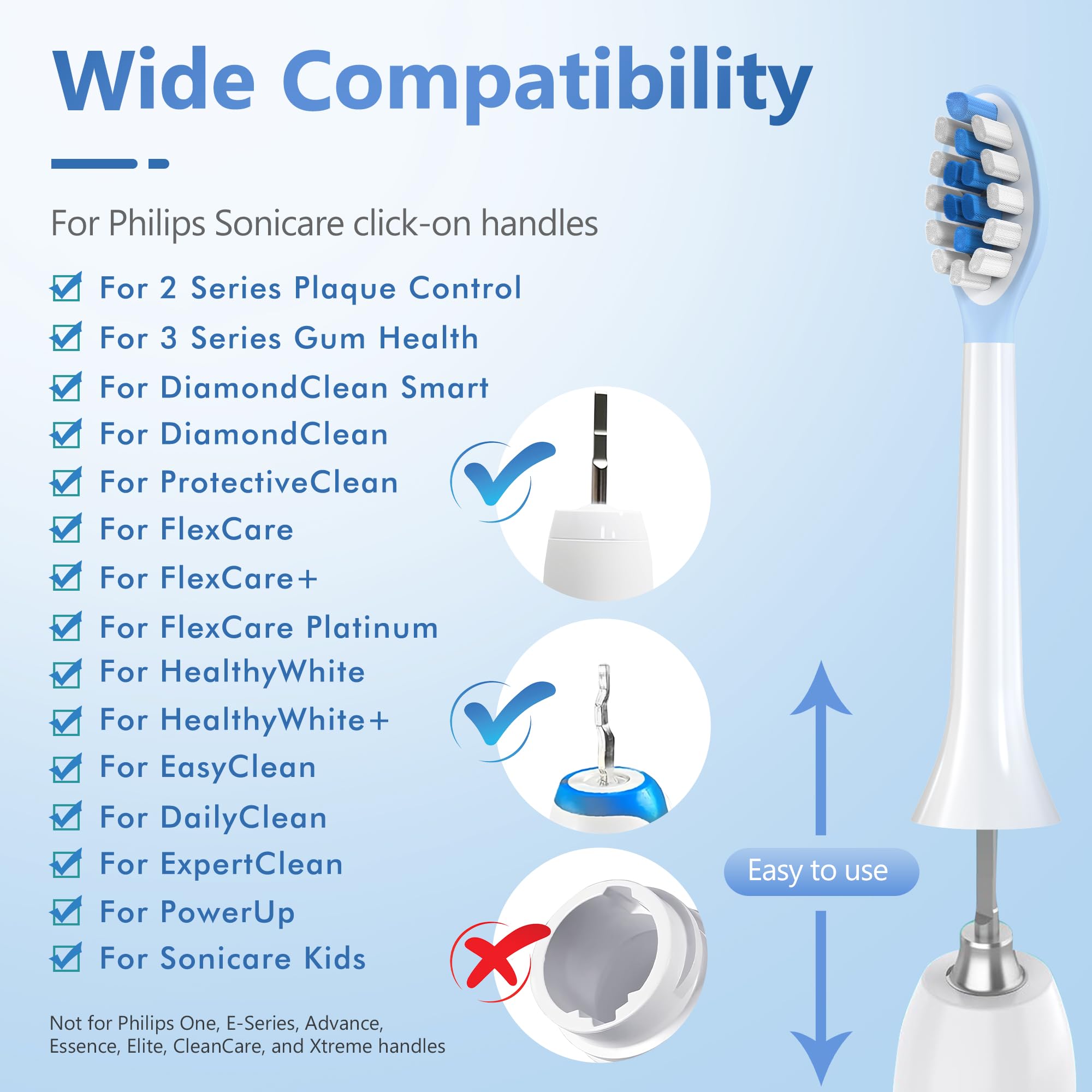 Gentle bristles close-up on Oral-B replacement head