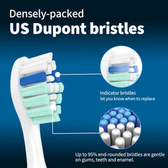 Curved long-tip design reaches hard-to-clean areas