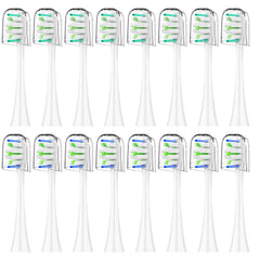 16-pack Philips Sonicare replacement toothbrush heads with soft bristles, white