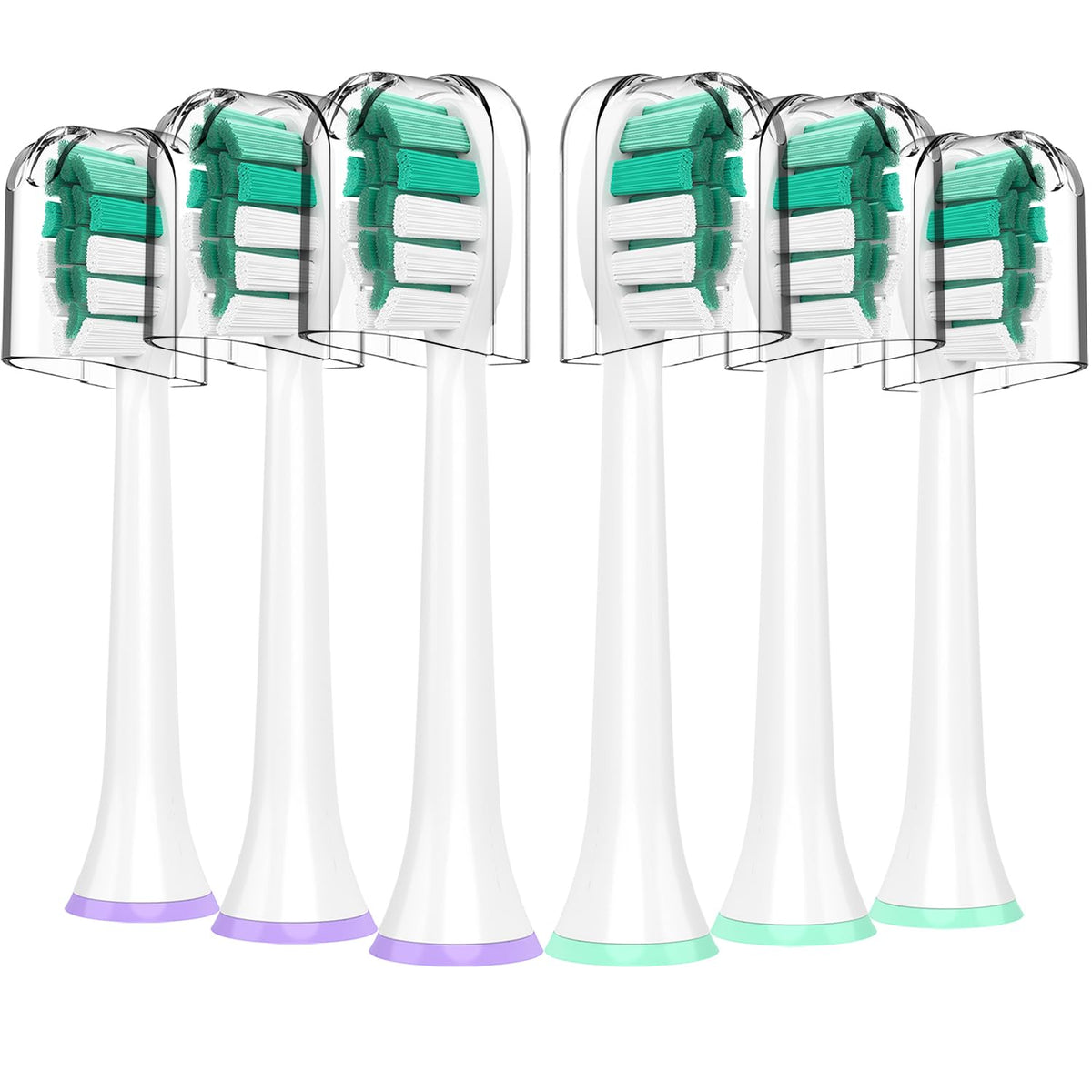 BYITH Philips Sonicare compatible replacement toothbrush heads (6 pack)