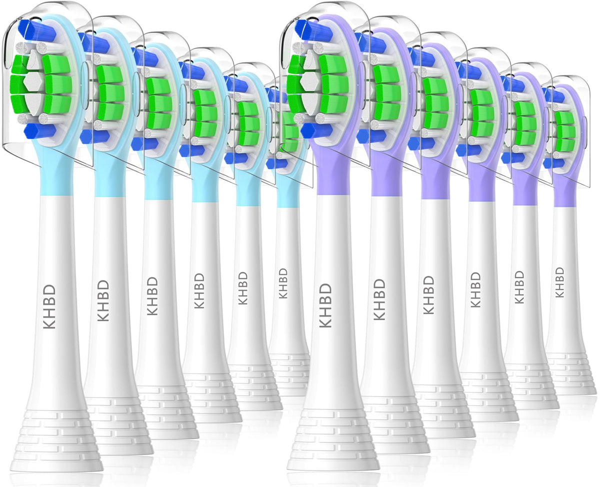 Replacement toothbrush heads compatible with Philips Sonicare Click-On handles, 12-pack