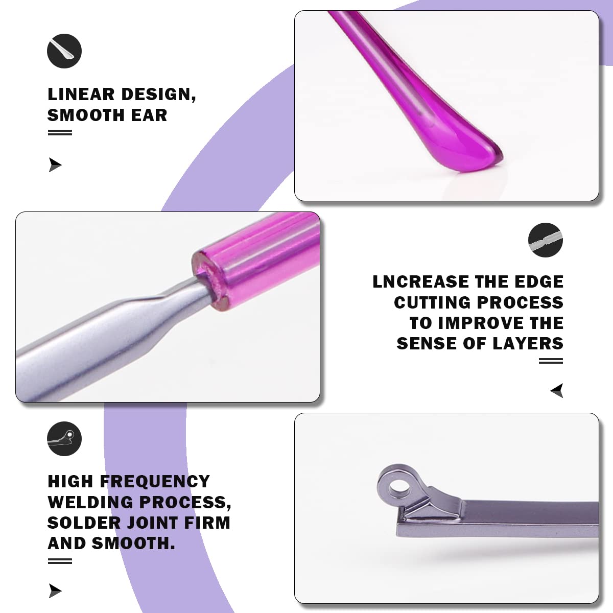 Replacement arm suitable for thin metal glasses and sunglasses