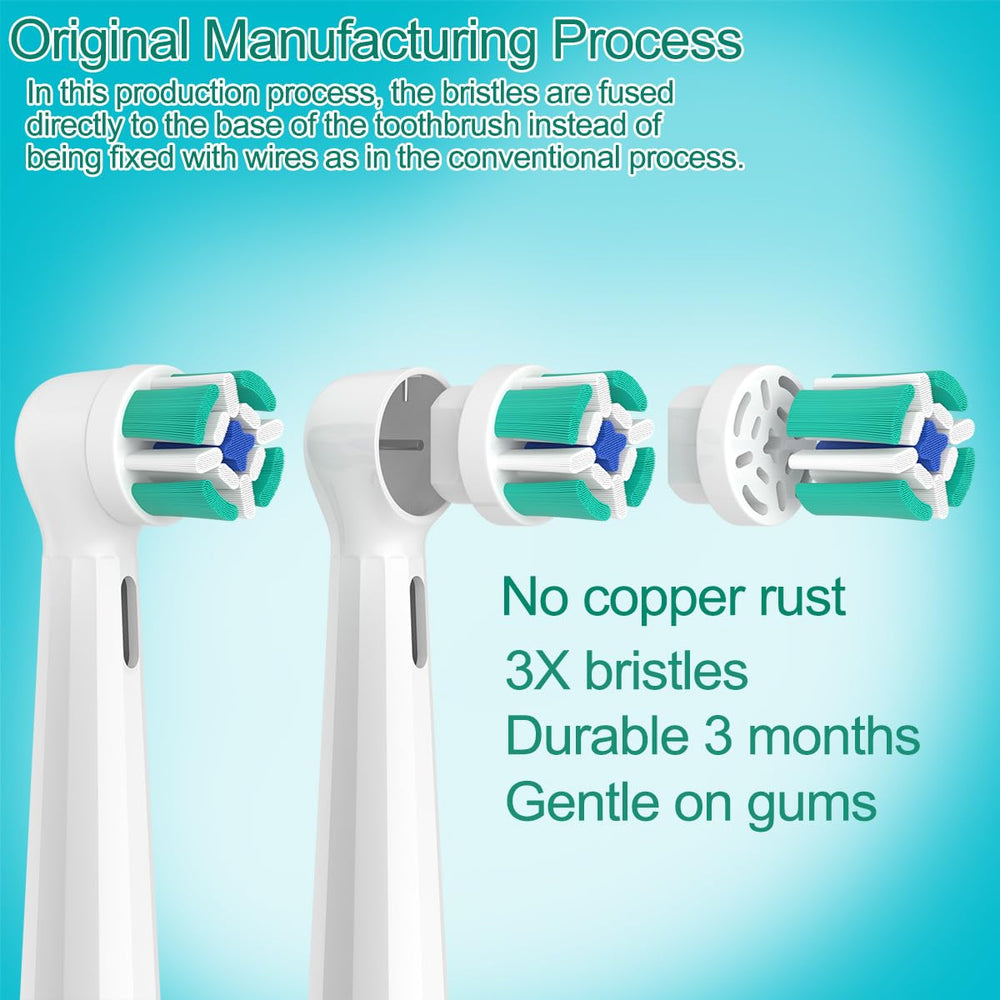 Protective hygienic caps included with each head