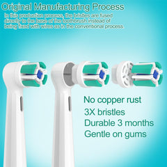 Protective hygienic caps included with each head