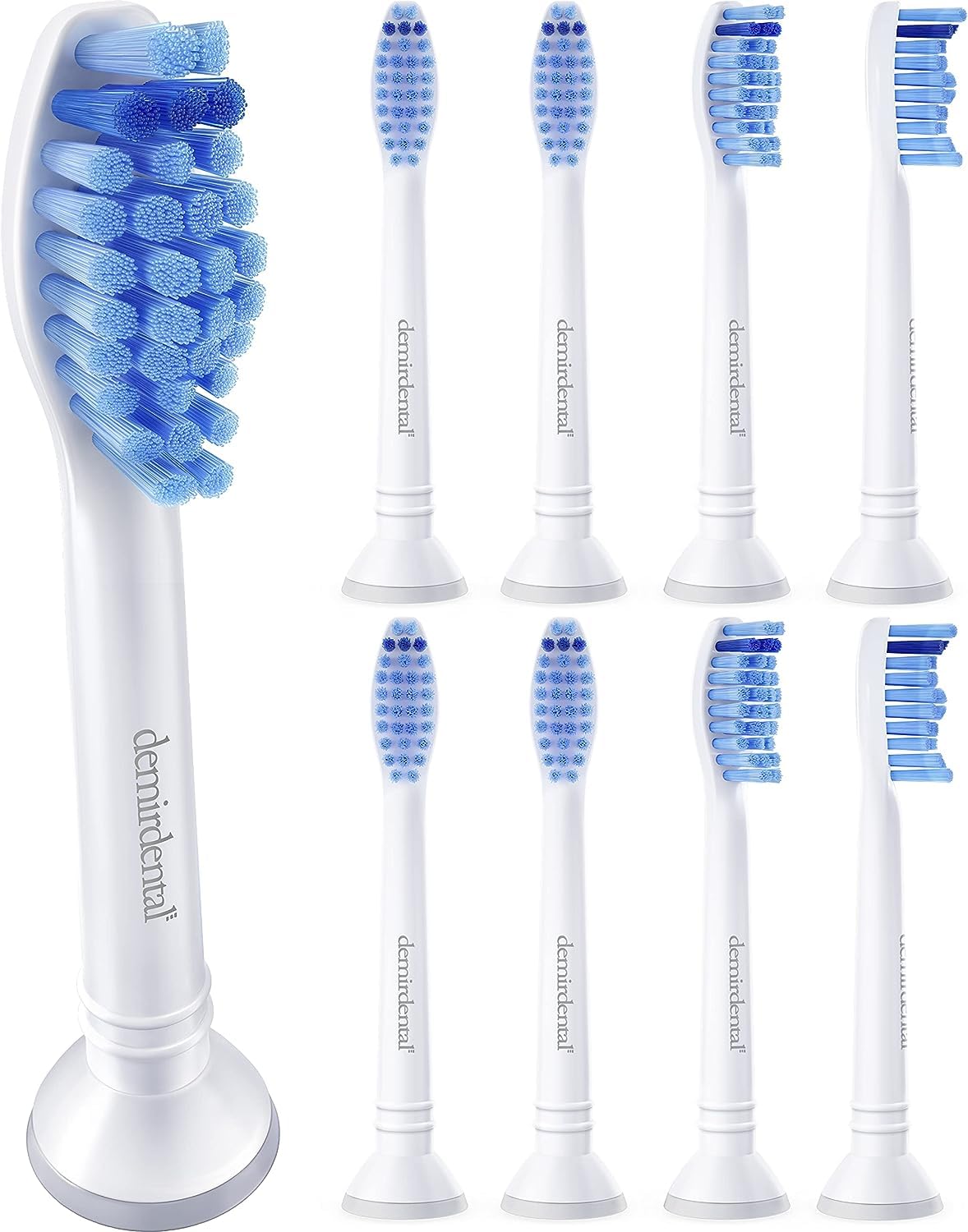 Medium Philips Sonicare replacement head compatible with HX6015/03 – white – front view