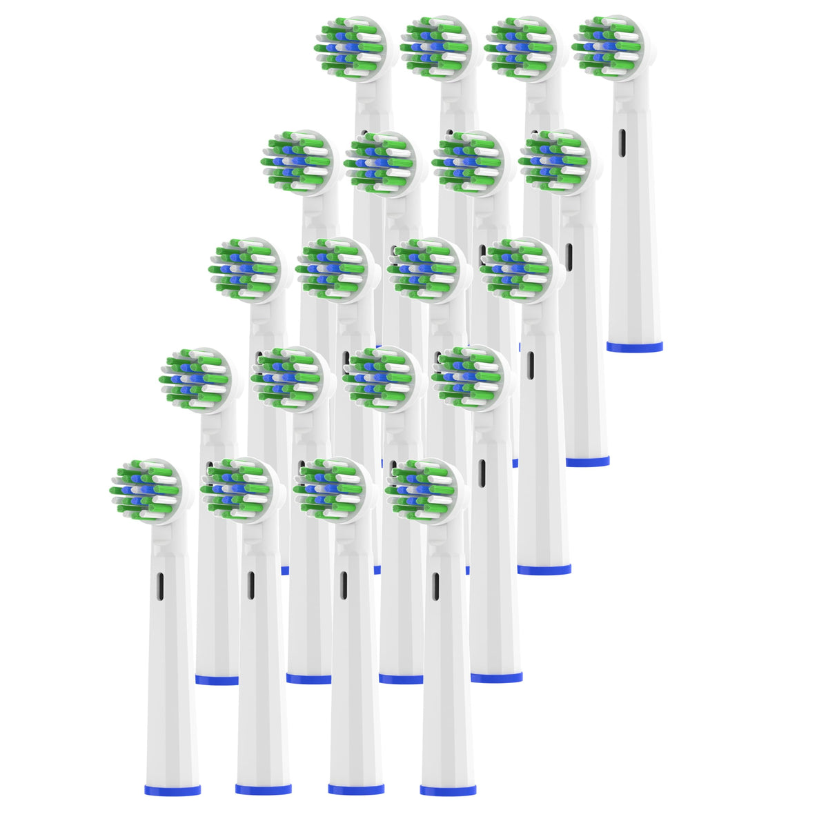 20-pack replacement toothbrush heads compatible with Oral-B and Braun Pro series
