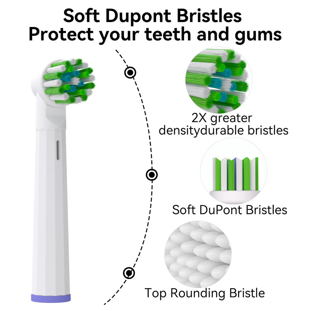 Blue-to-white reminder bristles indicating replacement time