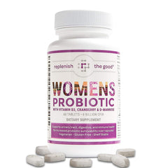 Replenish the Good Probiotics for Women bottle on white background
