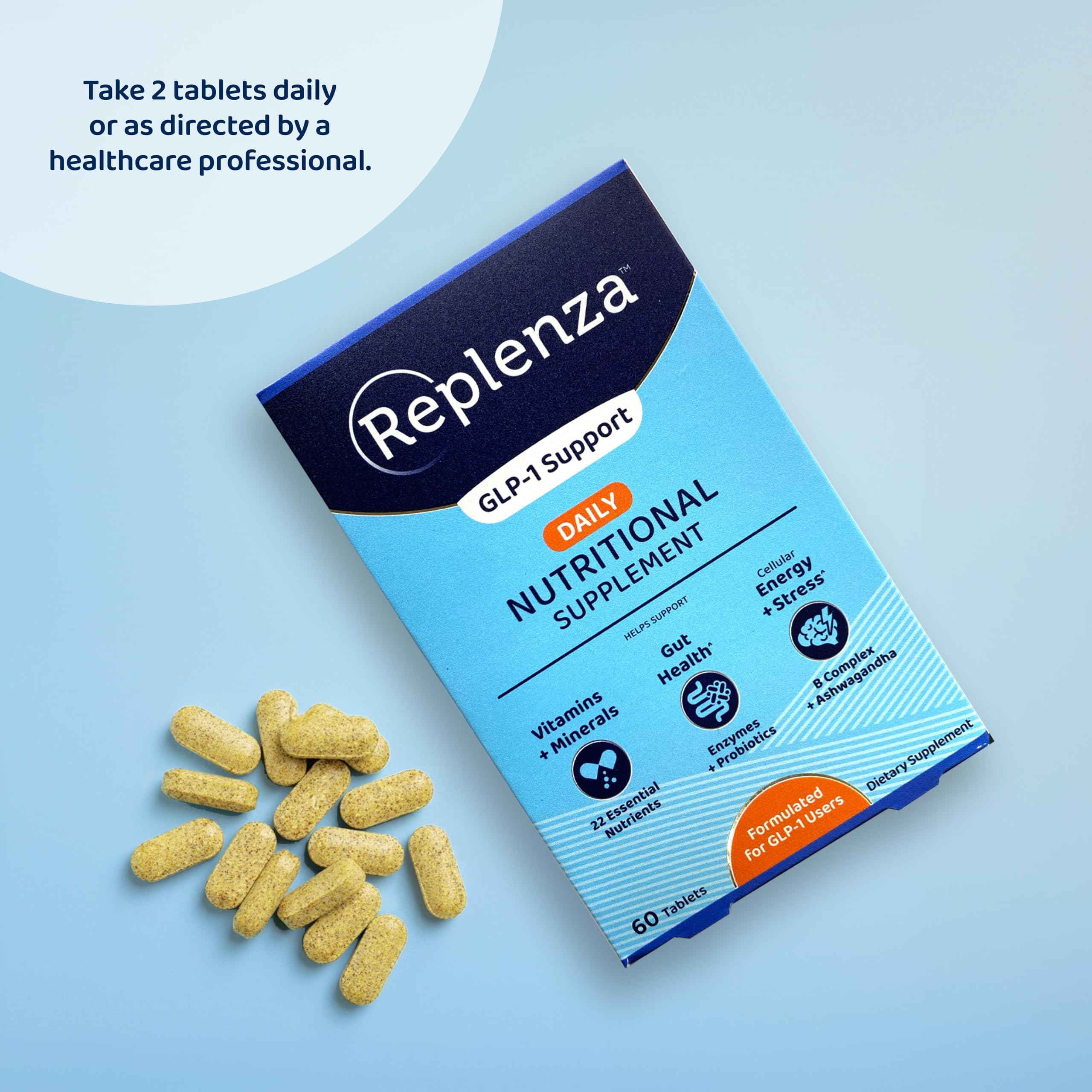 Probiotic and enzyme blend suggesting gut health support