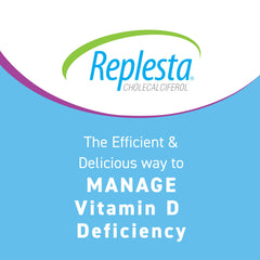 Replesta 50,000 IU Vitamin D3 chewable wafer – back panel