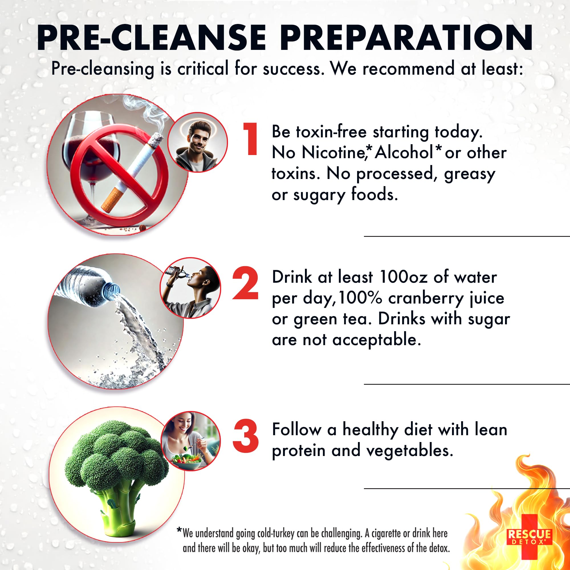 Rescue Detox extreme-toxin-target graphic highlights suitability for heavier toxin levels.