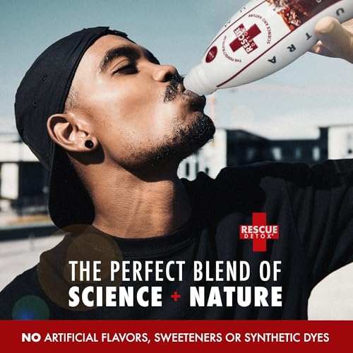 Rescue Detox ICE Cranberry label-detail highlights quality ingredients