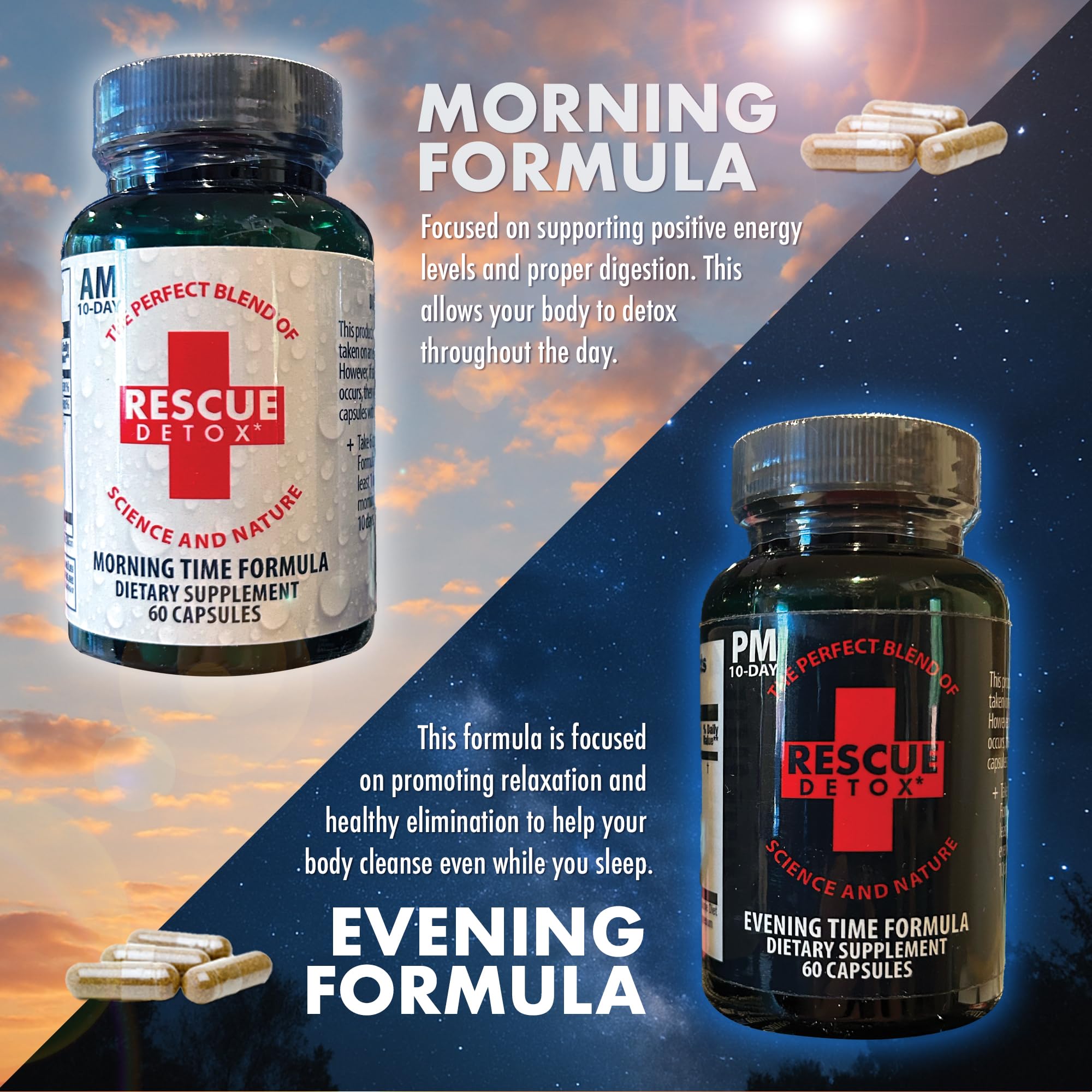 Rescue Detox Full Body Cleanse setup image illustrating convenient at-home detox.