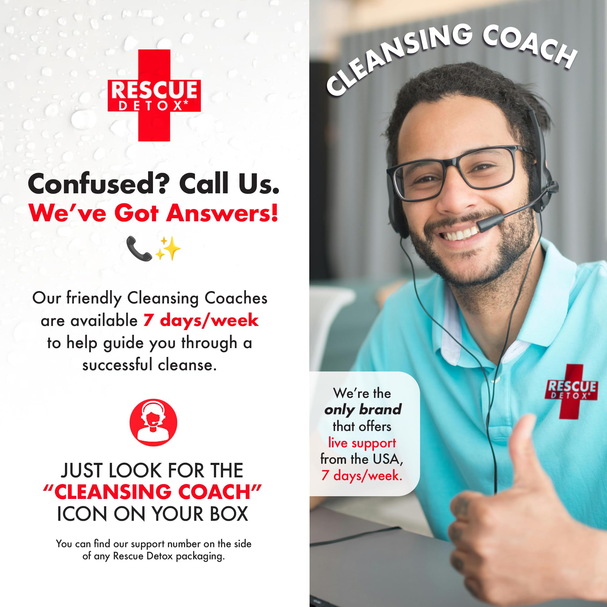 Rescue Detox US Coaching Support scene indicating live cleansing guidance.