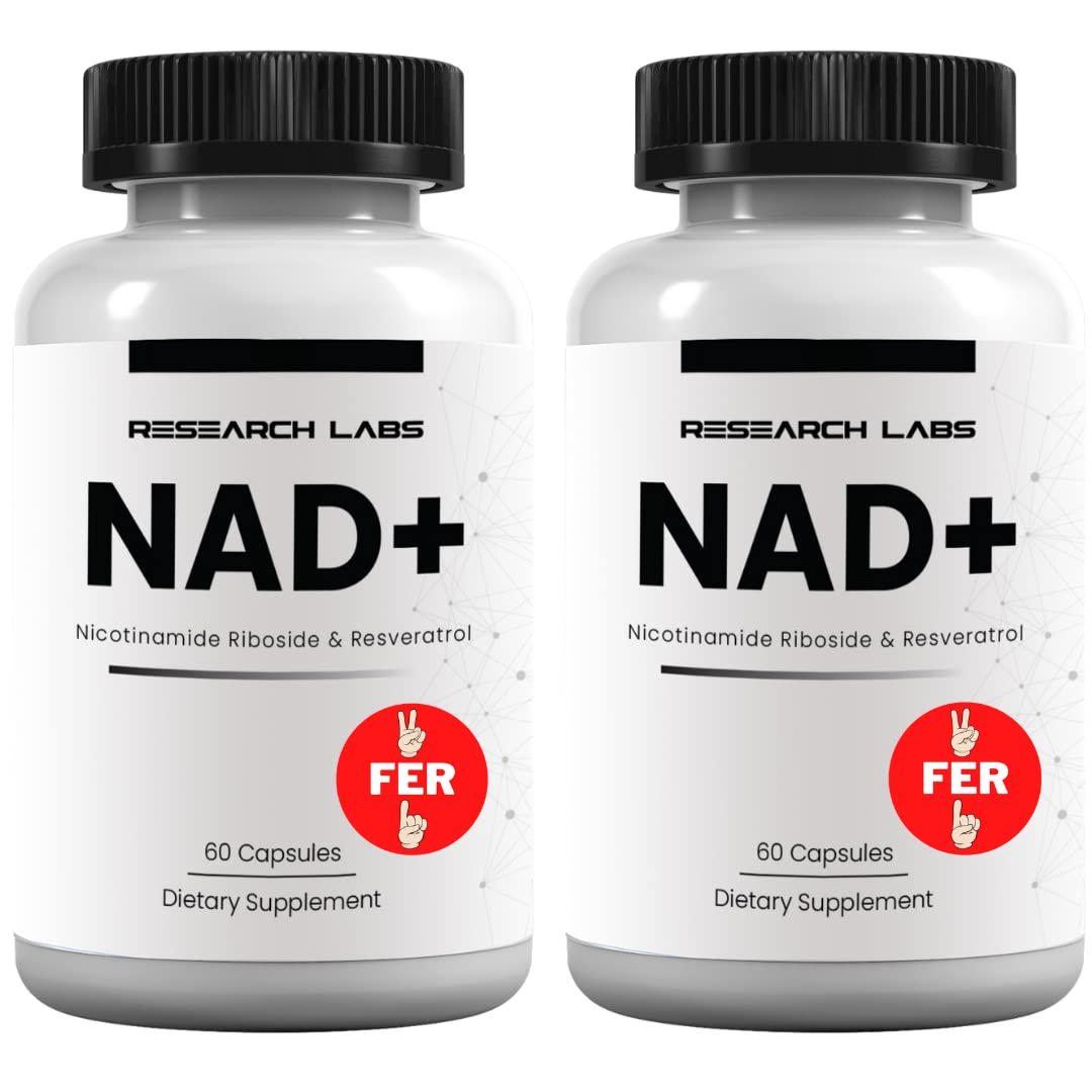 Front label of Research Labs NAD+ Supplement 2 for 1 Ad