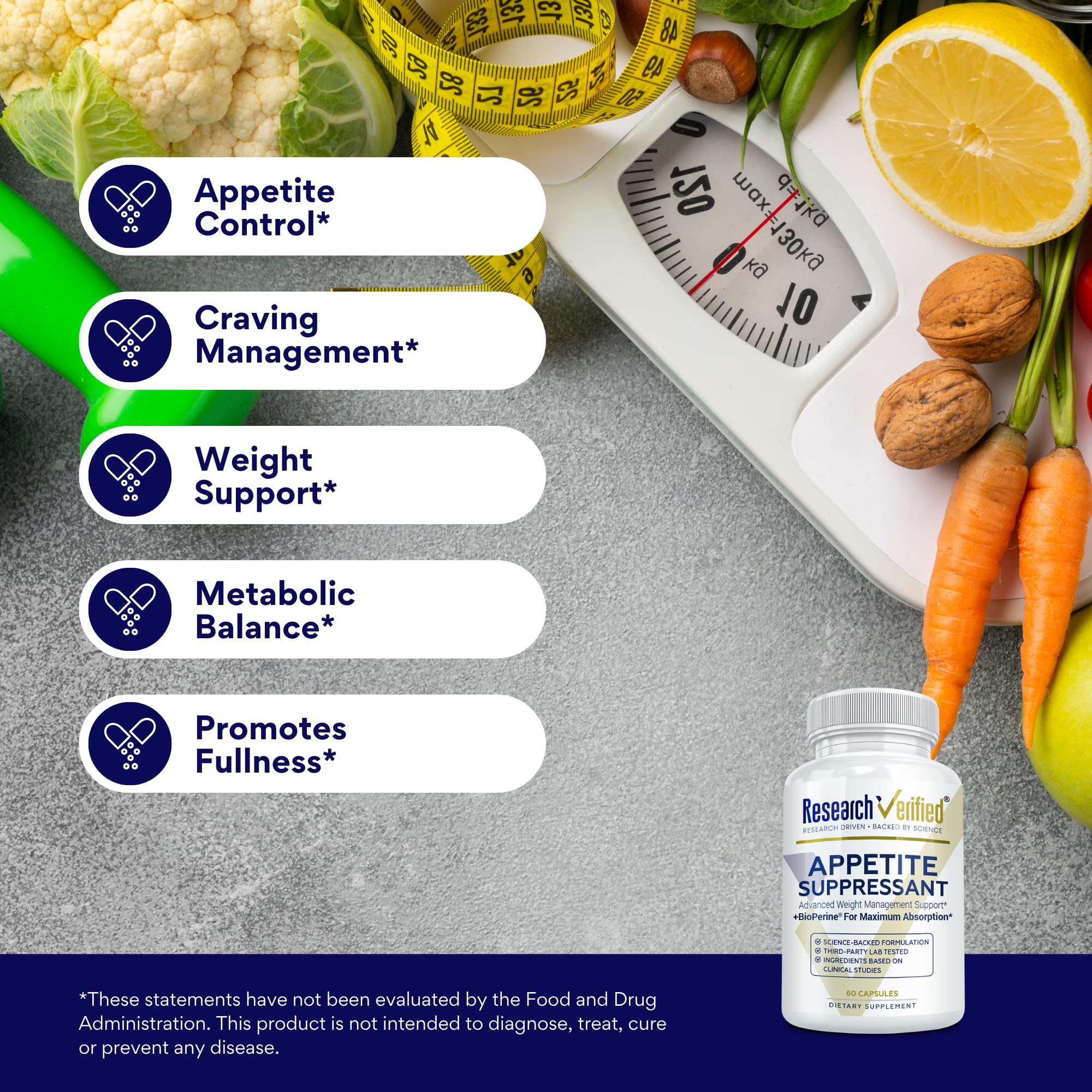 Research Verified cap close-up emphasizes seal freshness for consistent dosing