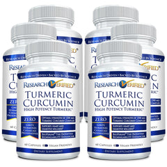 Research Verified Turmeric Curcumin bottle with BioPerine
