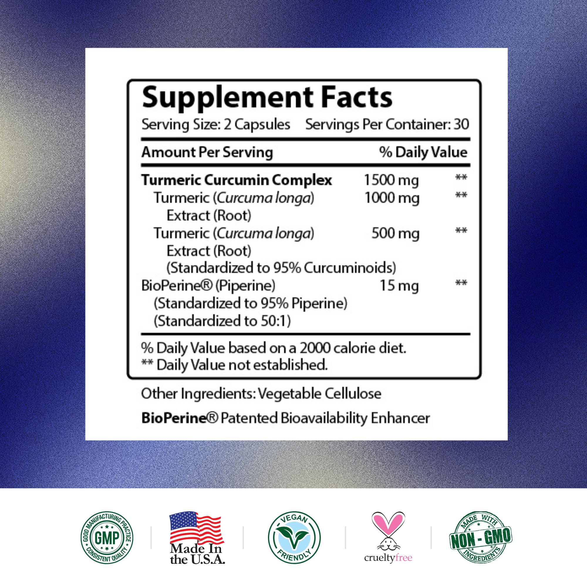 Label indicates no GMOs colors preservatives or additives