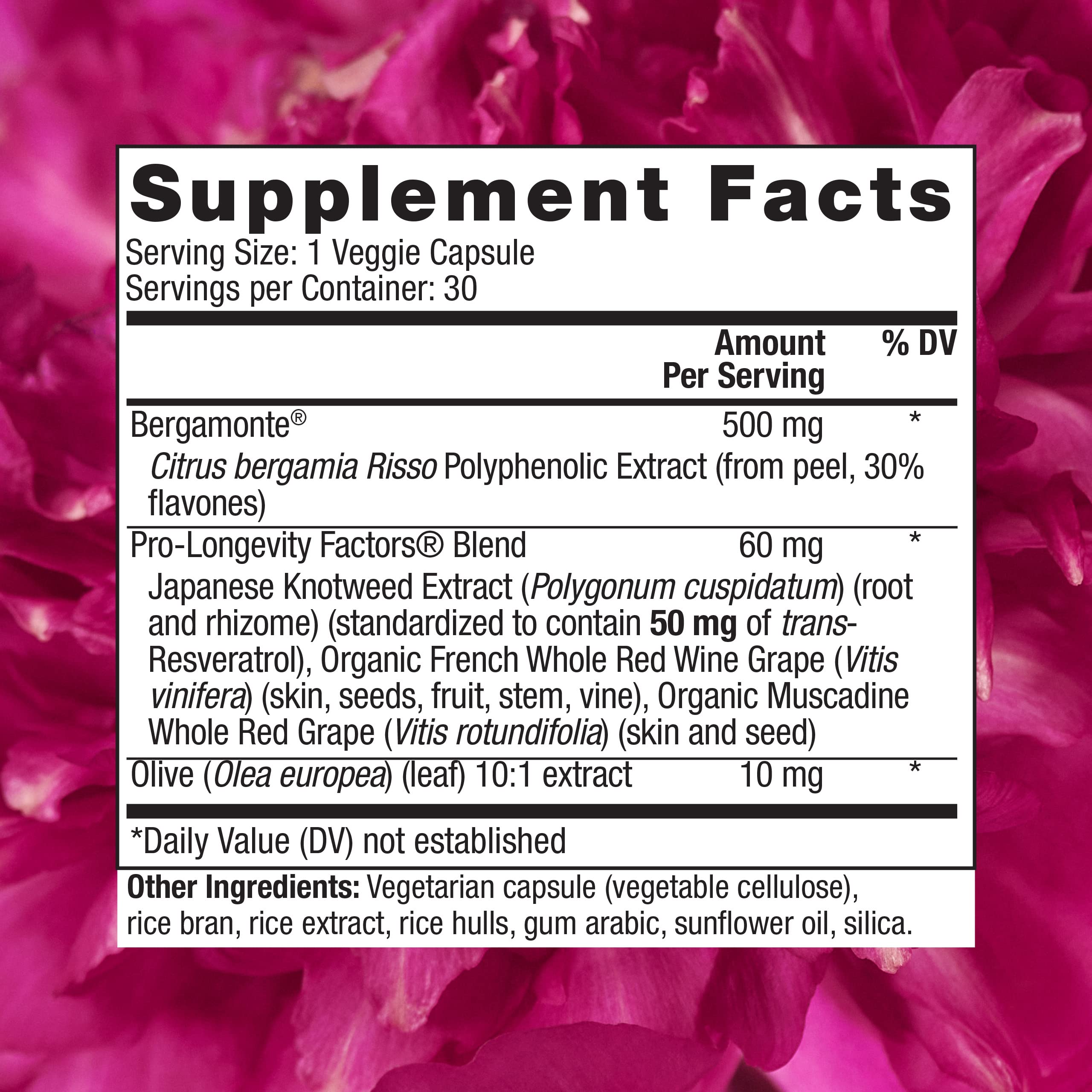 Close-up of Bergamot Cholesterol Support capsules