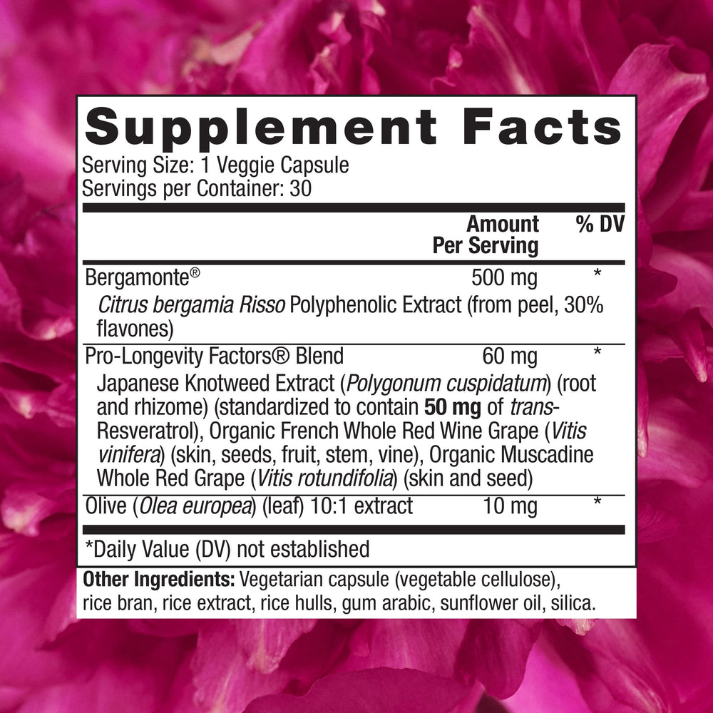 Close-up of Bergamot Cholesterol Support capsules