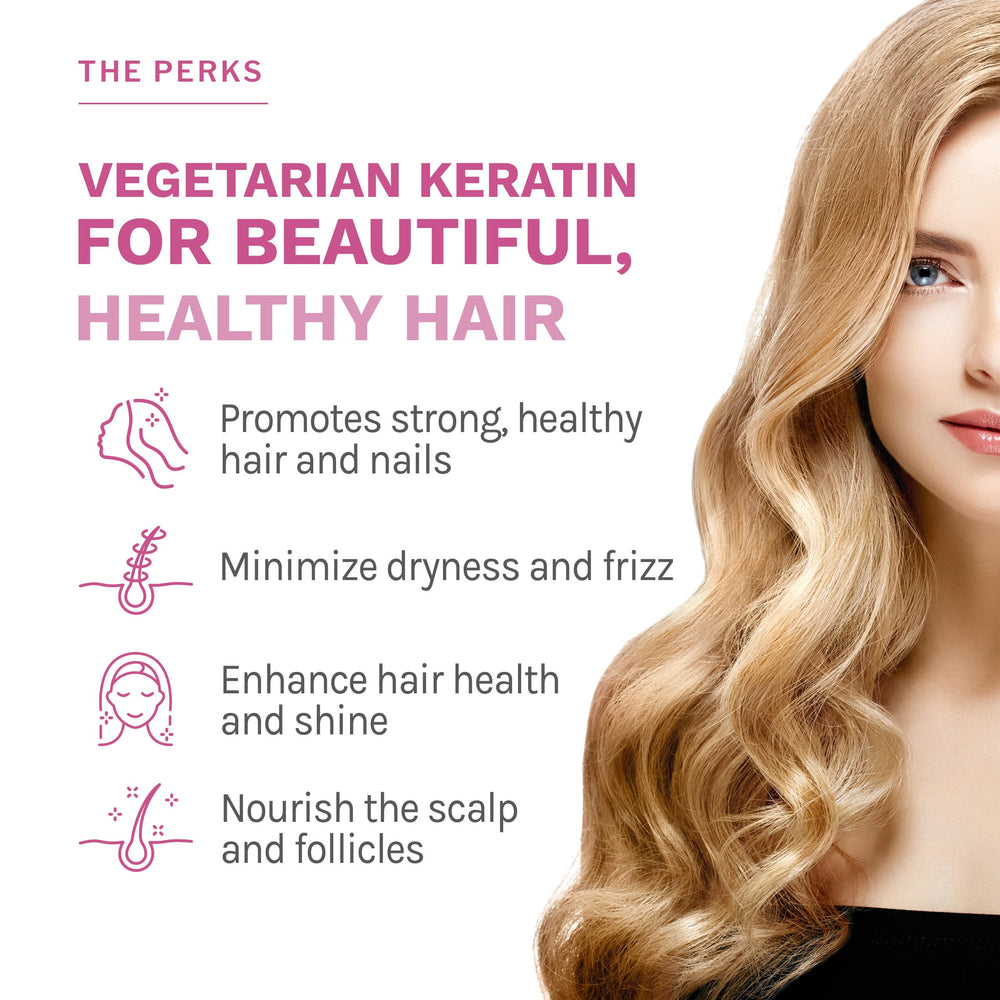 Capsules inside the Keratin Hair Booster bottle