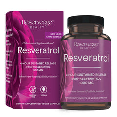Bottle of Reserveage Beauty Resveratrol 1000 mg