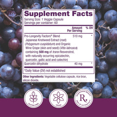 Ingredients: organic Muscadine grapes and Japanese knotweed