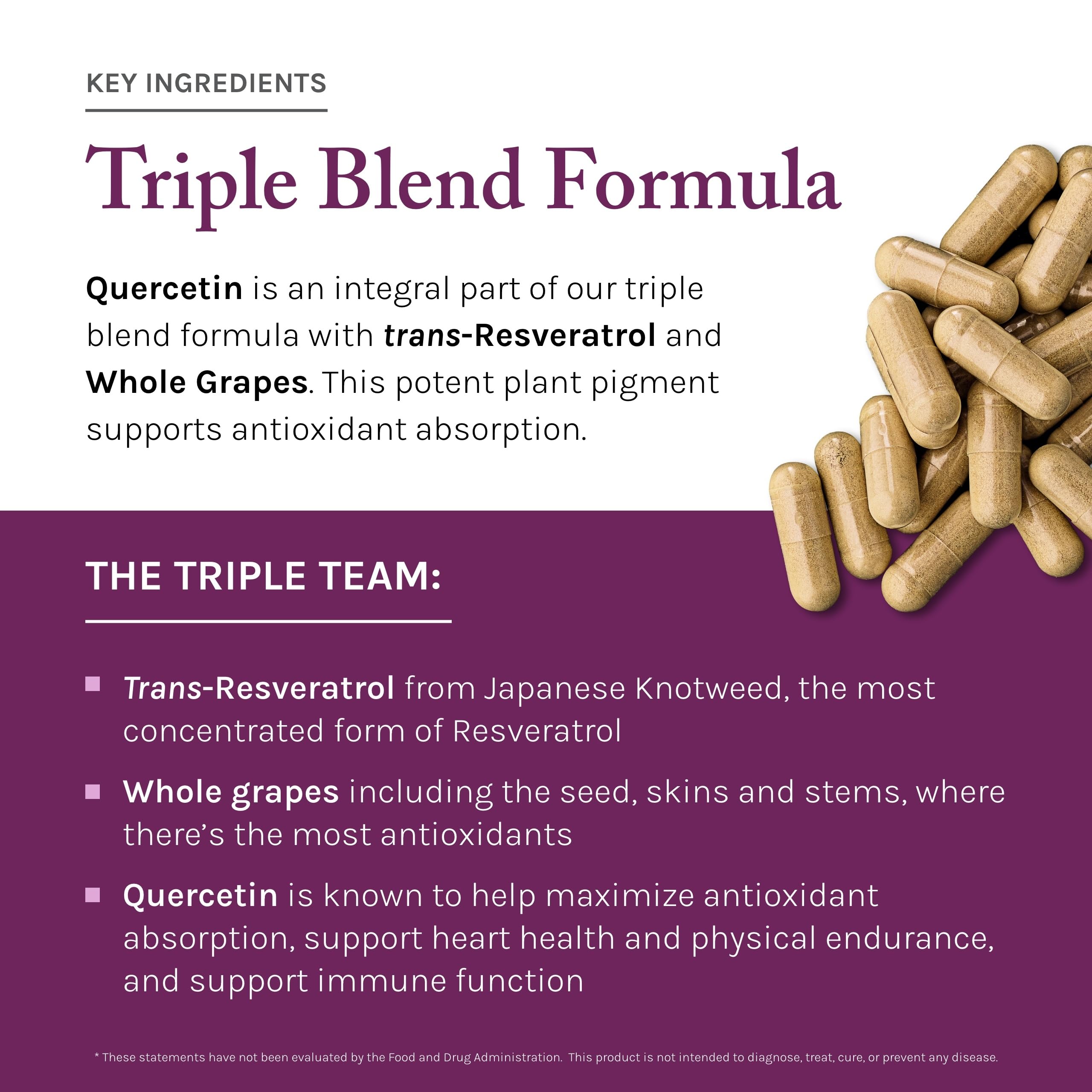 Reserveage Beauty Resveratrol capsules in hand illustrate easy daily antioxidant intake.