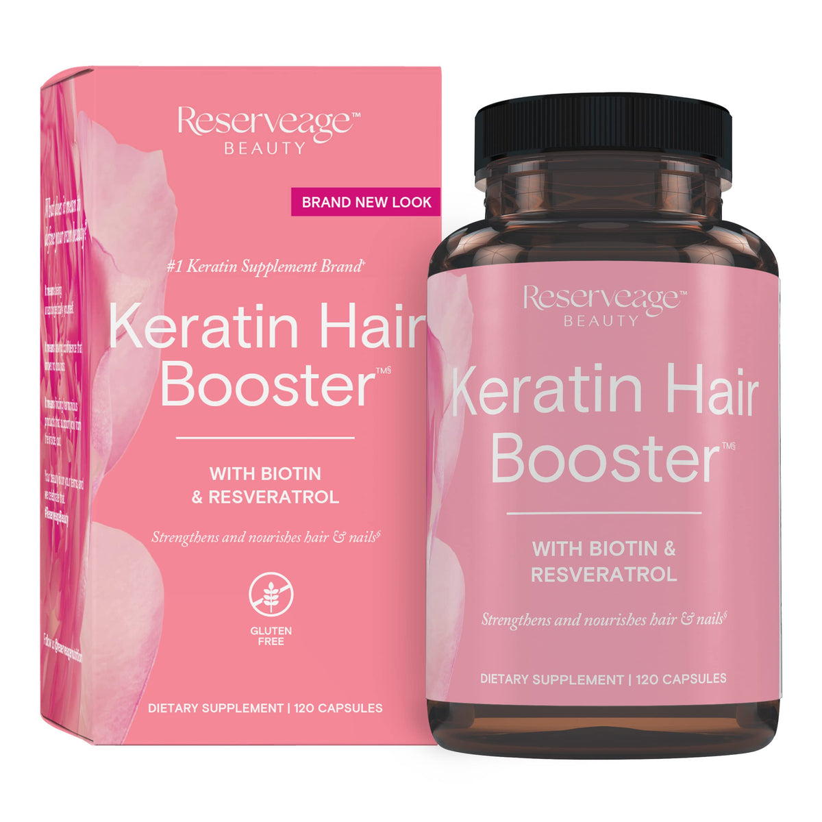 Reserveage Keratin Hair Booster front view bottle